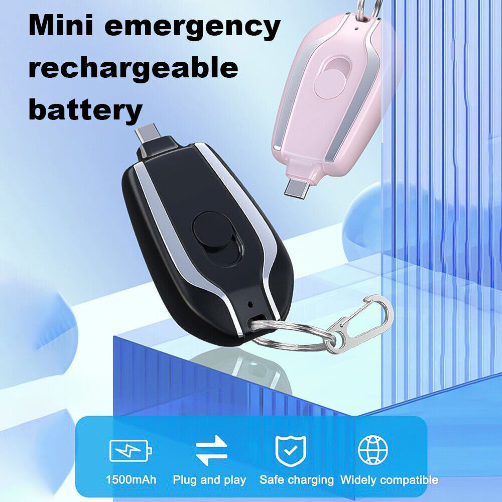 Mini Power Emergency Pod Keychain Charger